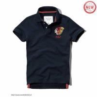 heren abercrombie and fitch korte polo t-shirt koningsblauw chief pattern Winkel Rotterdam 276wy248